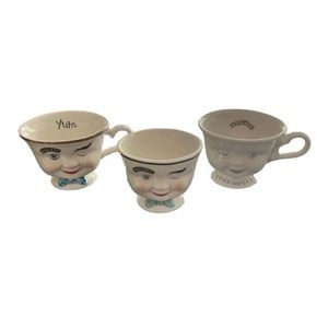 Baileys Irish Cream 1996 Winking Face Ceramic Coffee Mugs Lot Of 3